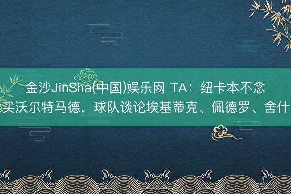 金沙JinSha(中国)娱乐网 TA：纽卡本不念念买沃尔特马德，球队谈论埃基蒂克、佩德罗、舍什科
