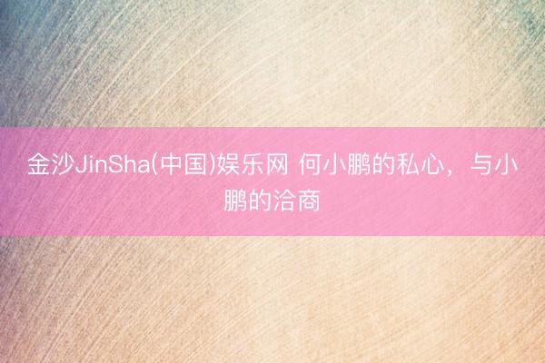 金沙JinSha(中国)娱乐网 何小鹏的私心，与小鹏的洽商