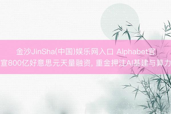 金沙JinSha(中国)娱乐网入口 Alphabet官宣800亿好意思元天量融资， 重金押注AI基建与算力